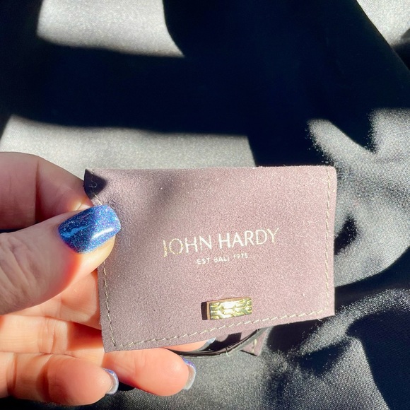 John Hardy Bamboo Black Rhodium Estate Sterling Silver Bangle Bracelet in Bag OS - Picture 4 of 16